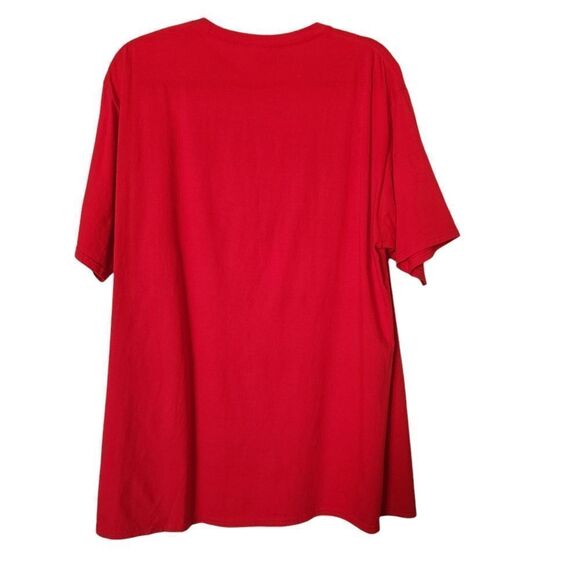 Port and Company Unisex Red Short Sleeve Grumpy T-Shirt Size XL - Picture 2 of 3